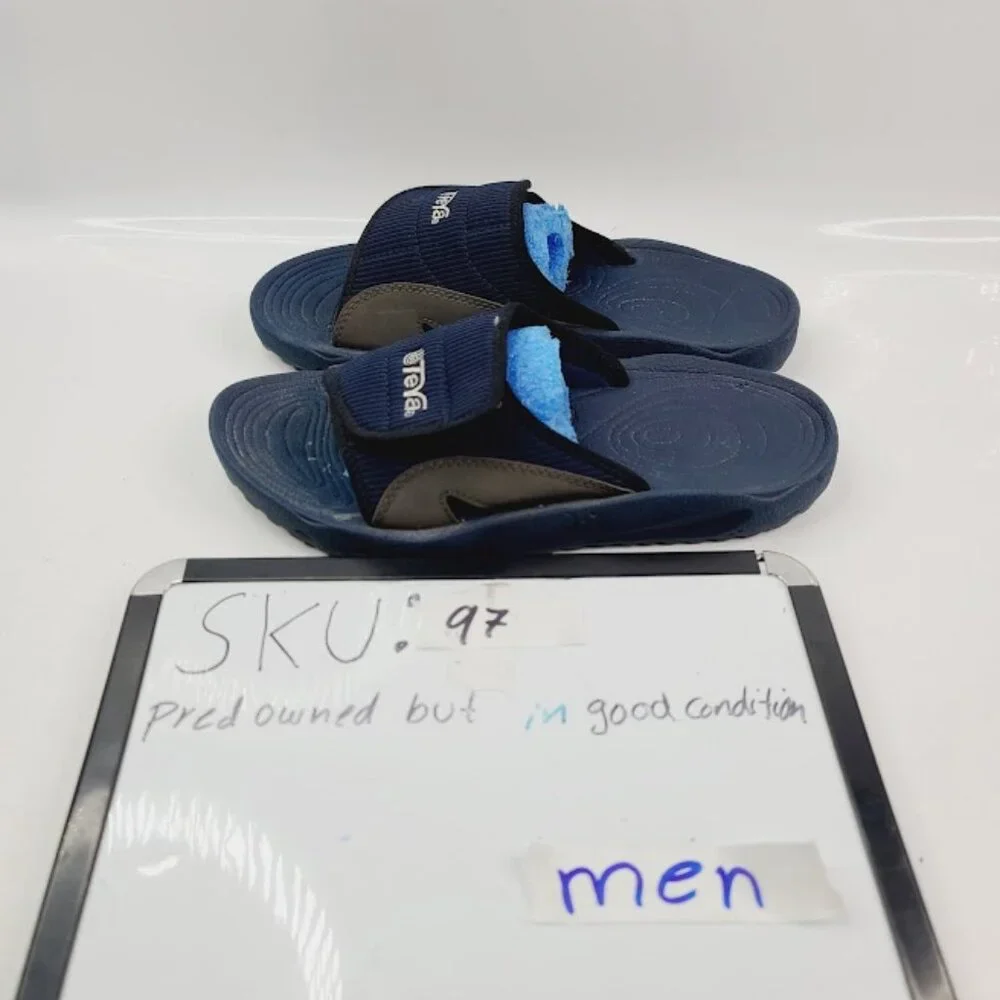 Teva‎ Men's Navy Adjustable Slip-On Casual Slide Sandal Size US 8